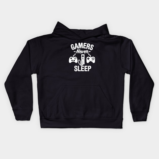 Gamers never sleep, we restart Kids Hoodie by LaundryFactory